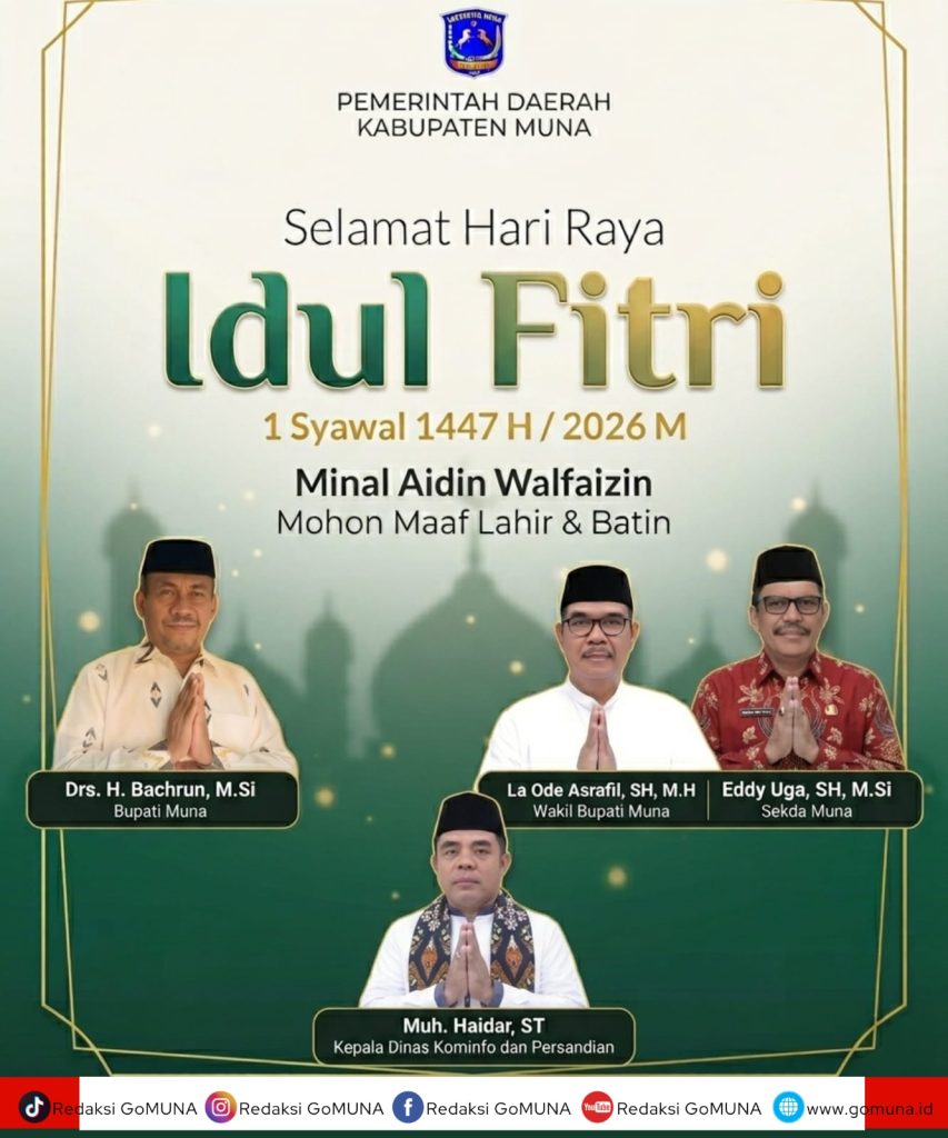 Pemda Muna selamat Hari Raya Idul Fitri 1447 Hijiriah