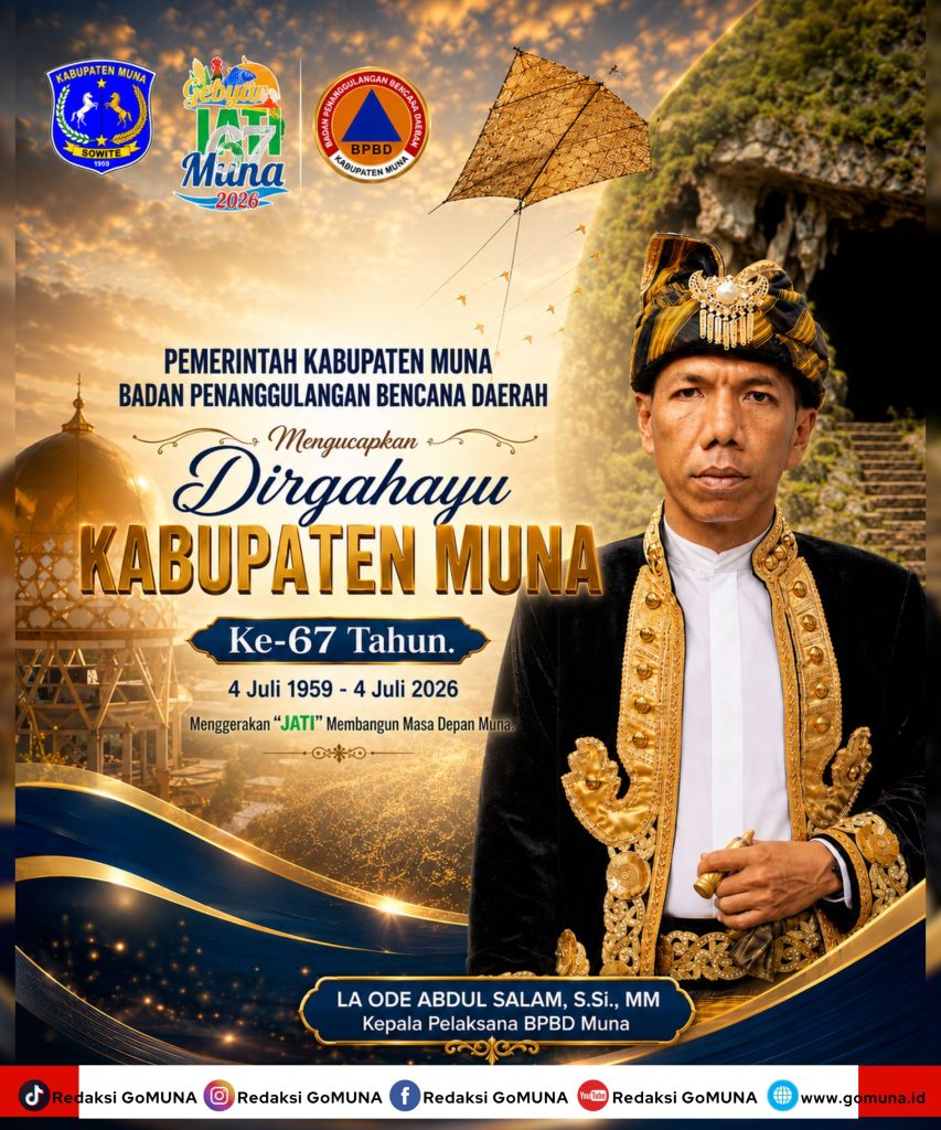 Abdul Salam, Kepala BPBD, Dirgahayu Kabupaten Muna