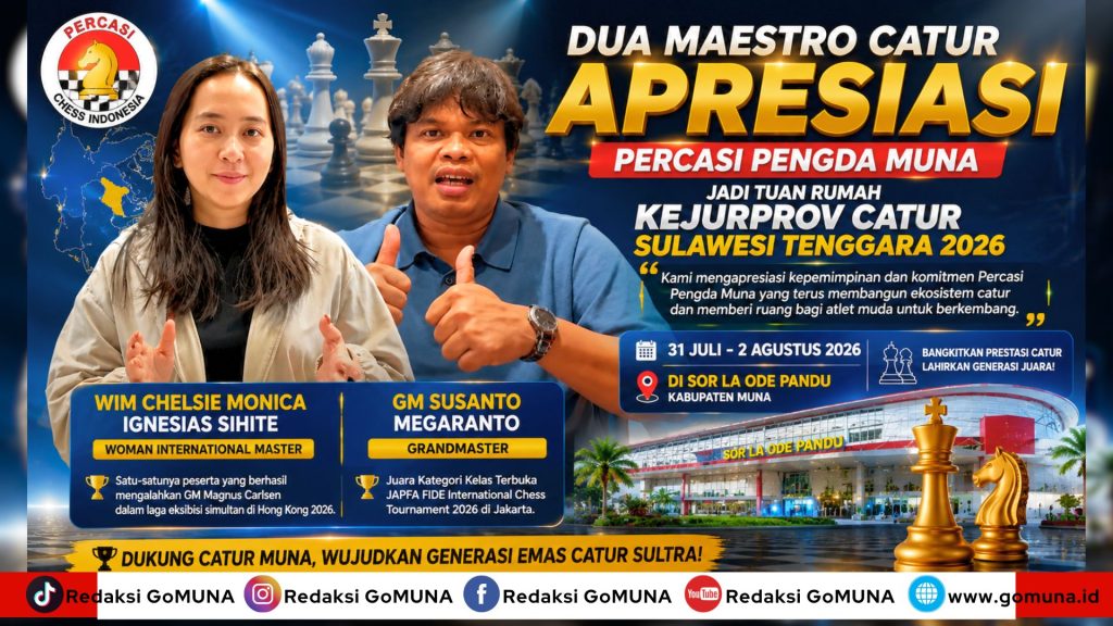 Maestro Catur Kaliber Dunia Apresiasi Percasi Muna Jadi Tuan Rumah Kejurprov Catur 2026